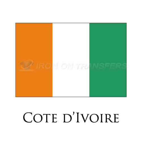 Cote Divoire flag Iron-on Stickers (Heat Transfers)NO.1853
